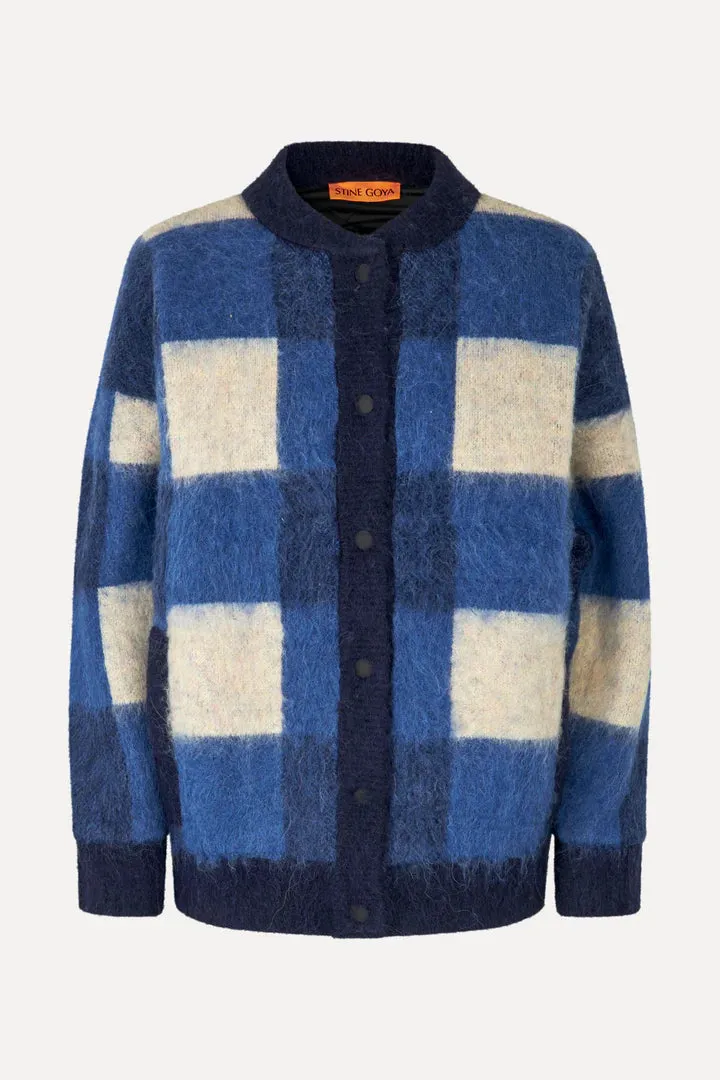 Stine Goya Gingham Check Bomber - Blue Gingham Check