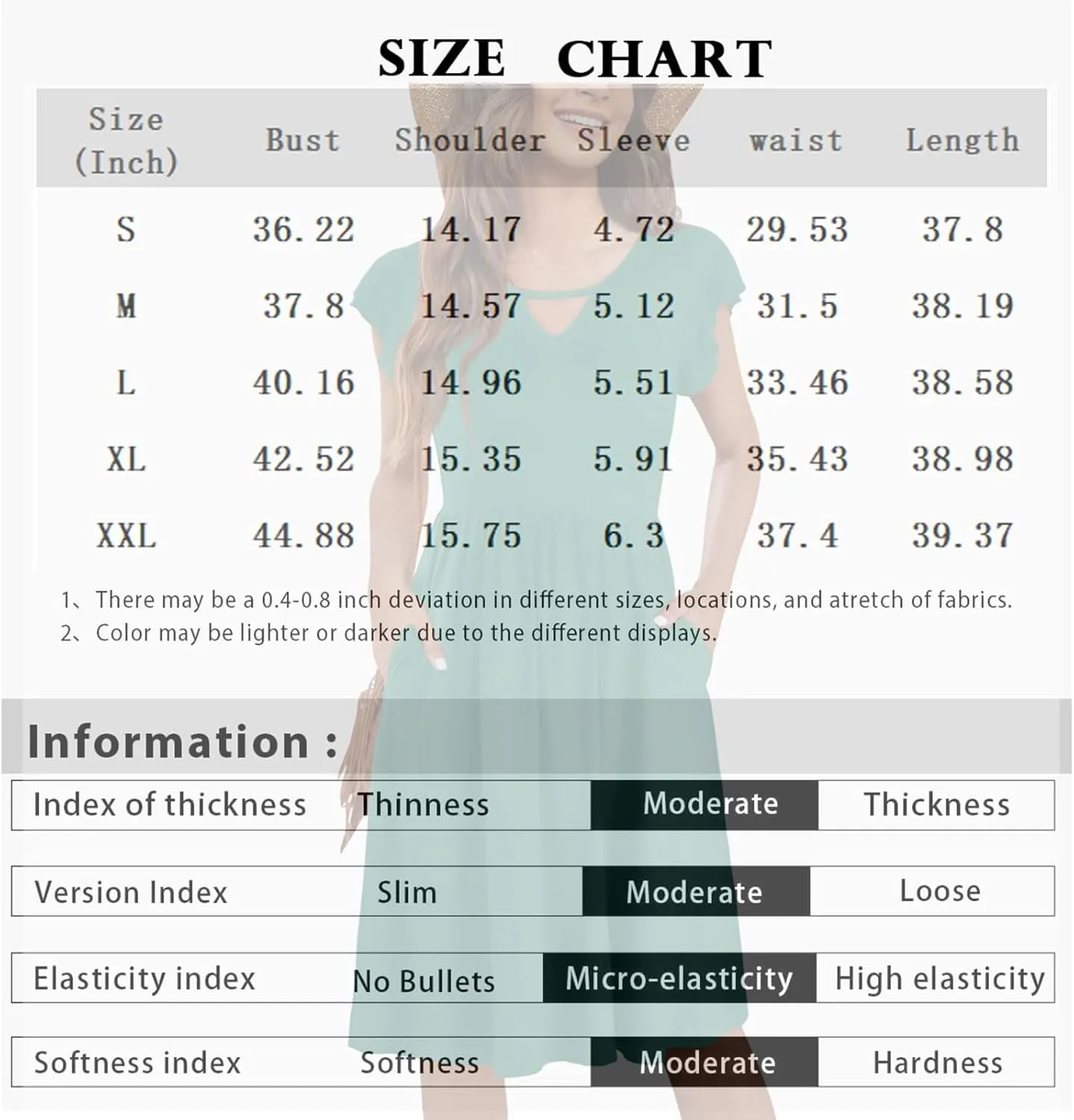 Summer Dresses for Women 2025 Ruffle Sleeve Casual Sundress Swing Elastic Waist Dress with Pockets