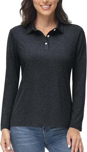 Summer Outdoor Polos T-Shirts Women Long Sleeve Hiking Athletic Quick Dry Tee Shirt Tops