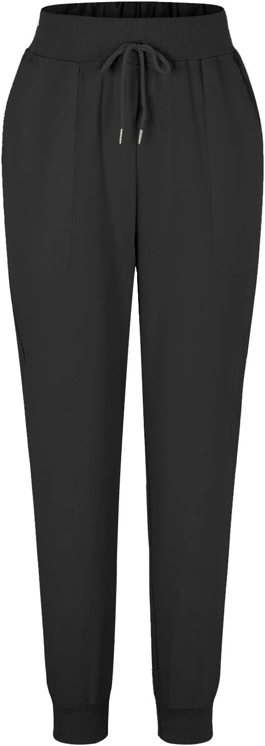 Summer Pants For Women 2024 Linen Straight Leg Beach Pants Drawstring High Waist Loose Comfy Trousers with Pockets