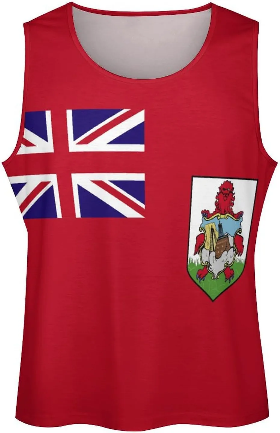 TAIZIYEAH Men's Athletic Sleeveless Shirt Cape Verde Flag Gym Shirts Fitness Running Swim Shirt Workout Tank Tops