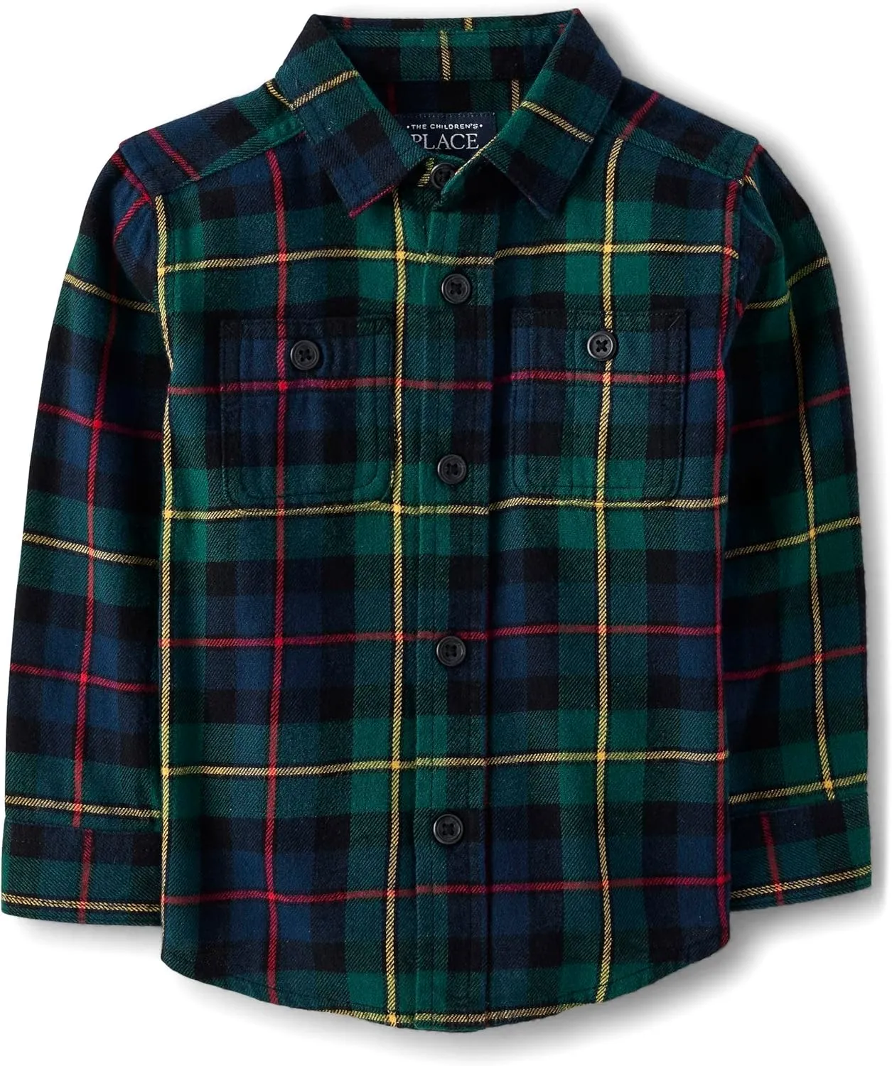The Children's Place Baby Boys' and Toddler Long Sleeve Plaid Flannel Button Up Shirt