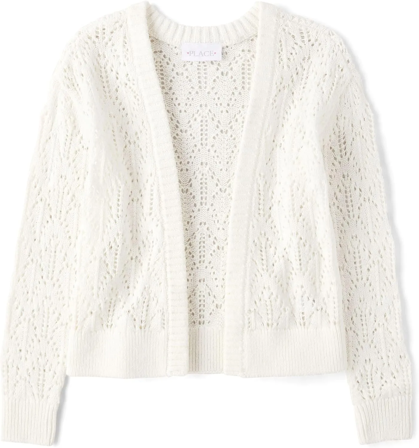 The Children's Place Girls' Long Sleeve Open Front Knit Cardigan