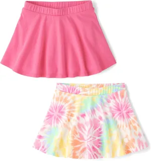 The Children's Place,Baby Girls,and Toddler Pull On Everyday Skorts,Cosmos 2-Pack,12 Months,18 Months