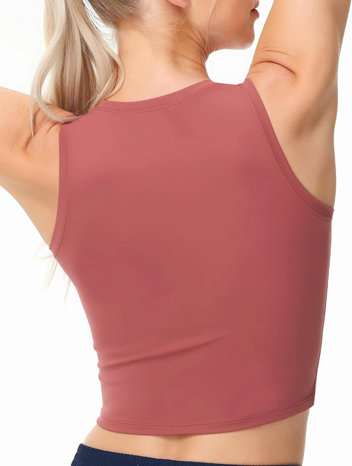 THE GYM PEOPLE Women's Workout Crop Tops Sleeveless Yoga Running Shirts Athletic Tank Top No Padding