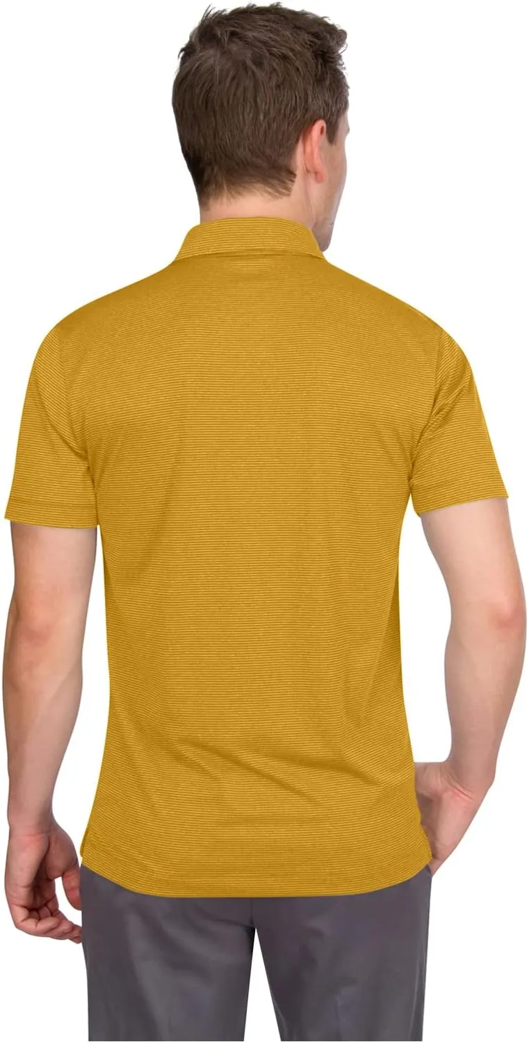 Three Sixty Six Golf Shirts for Men - Mens Quick Dry Polo Shirt - 4-Way Stretch & UPF 50