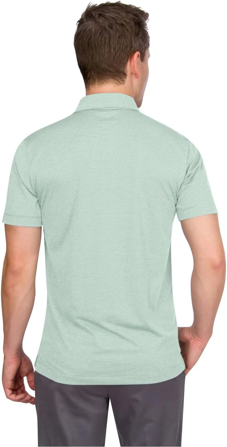 Three Sixty Six Golf Shirts for Men - Mens Quick Dry Polo Shirt - 4-Way Stretch & UPF 50
