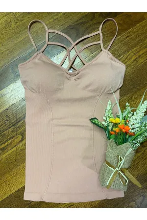 Top Fashion Mauve Padded Cami