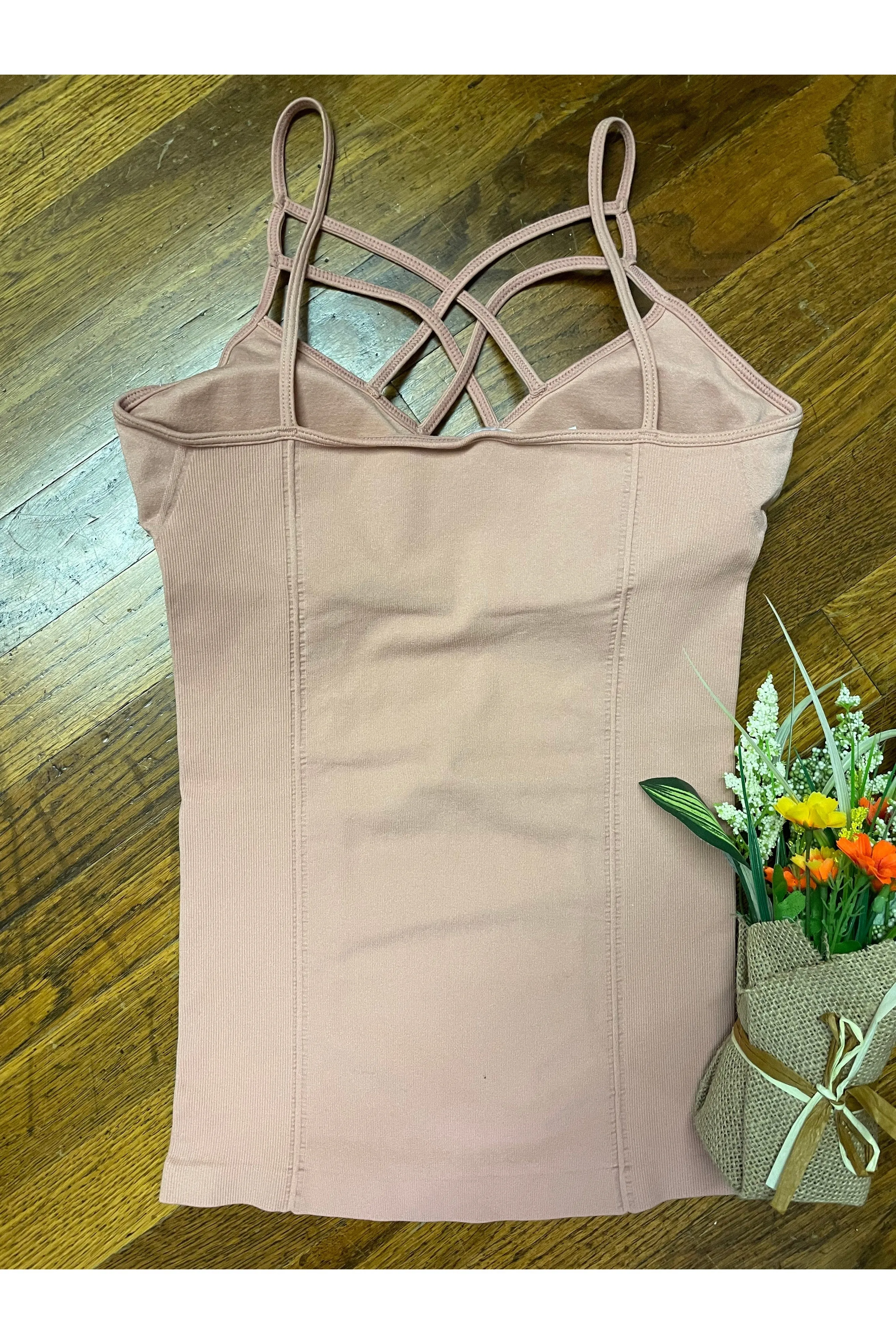 Top Fashion Mauve Padded Cami