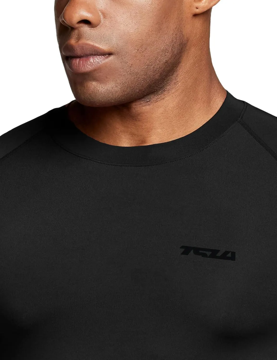 TSLA Men's UPF 50  Compression Shirts, Cool Dry Long Sleeve Athletic Tops, Sports Baselayer Workout Shirt
