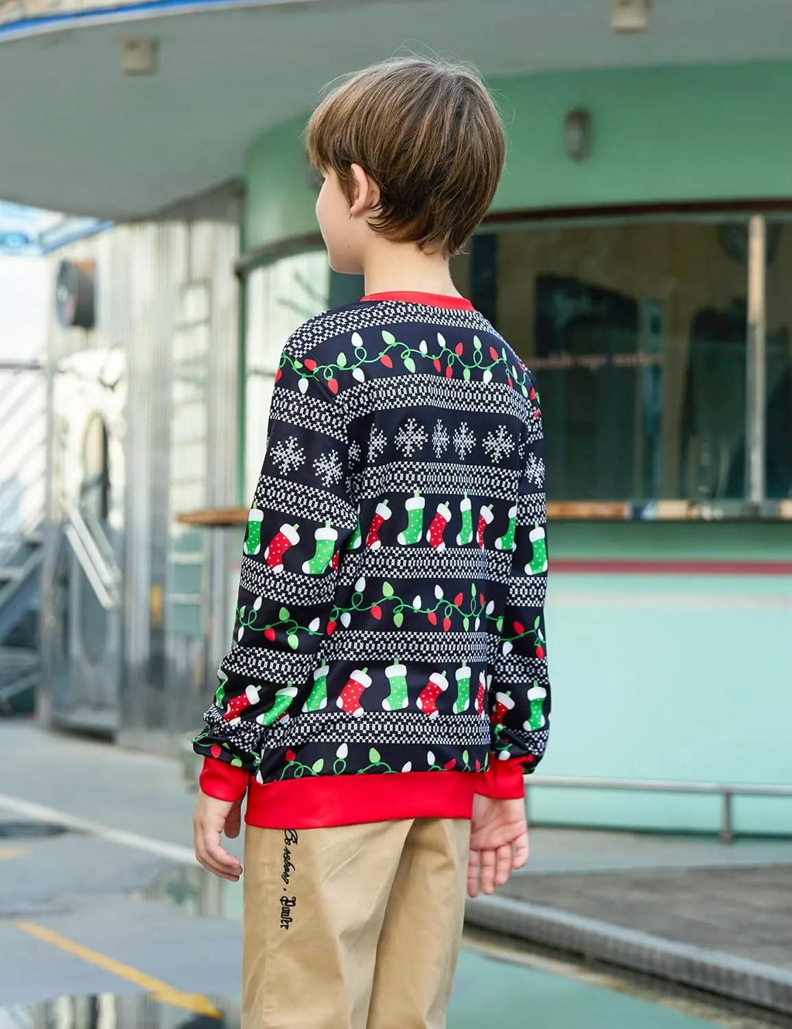 TUONROAD 6-16T Boys Girls Ugly Christmas Sweatshirt Kids Fleece Xmas Sweater Pullover Shirts for Teens