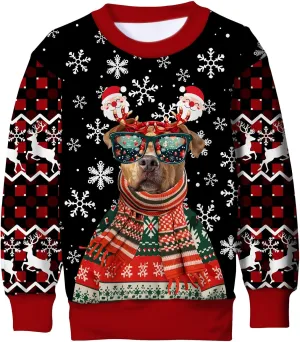 TUONROAD 6-16T Boys Girls Ugly Christmas Sweatshirt Kids Fleece Xmas Sweater Pullover Shirts for Teens