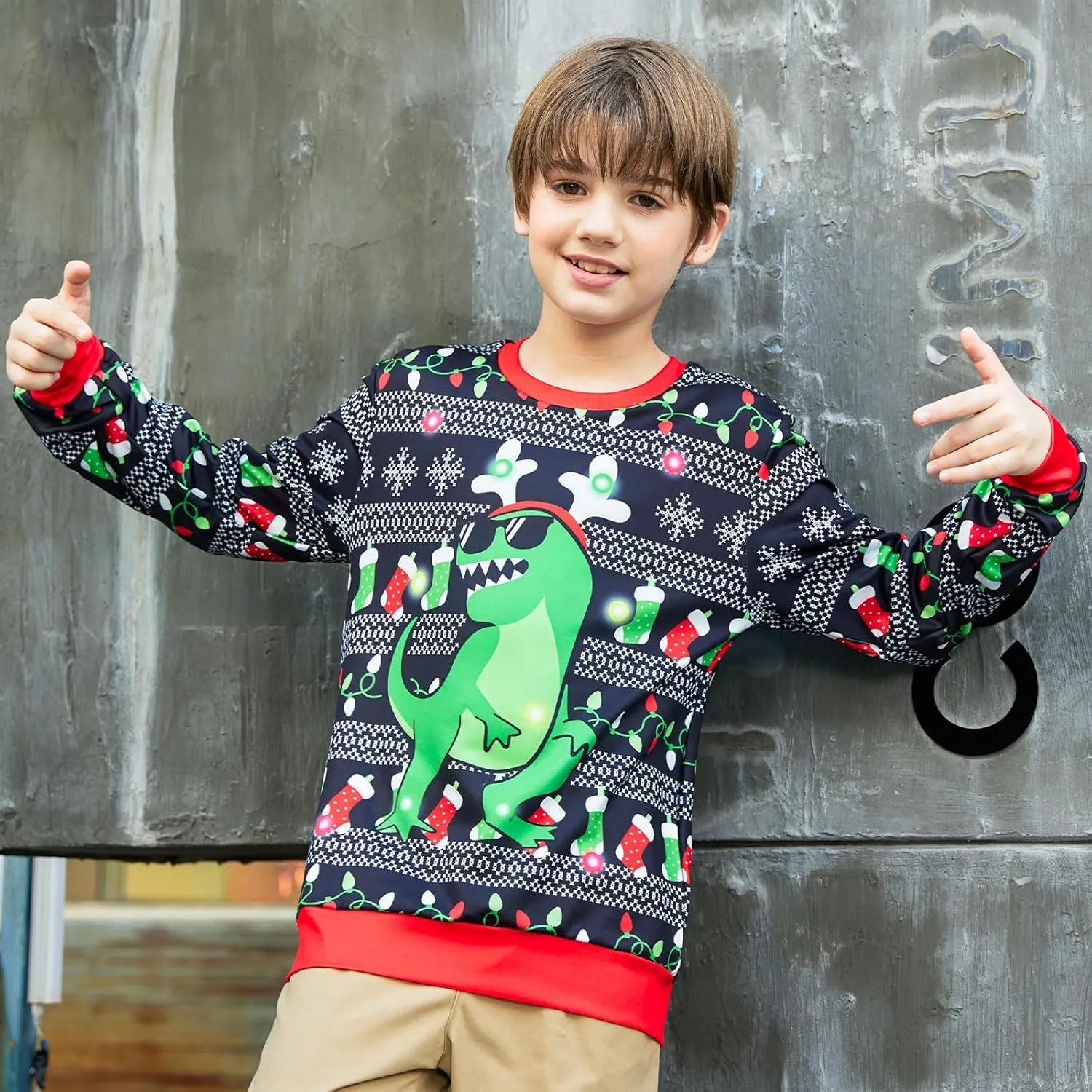 TUONROAD 6-16T Boys Girls Ugly Christmas Sweatshirt Kids Fleece Xmas Sweater Pullover Shirts for Teens