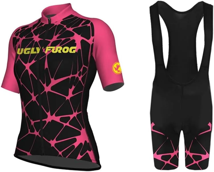 UGLY FROG Cycling Jersey Short Sleeve Women MTB Bike Clothing Road Bicycle Shirts Shorts Padded Pants