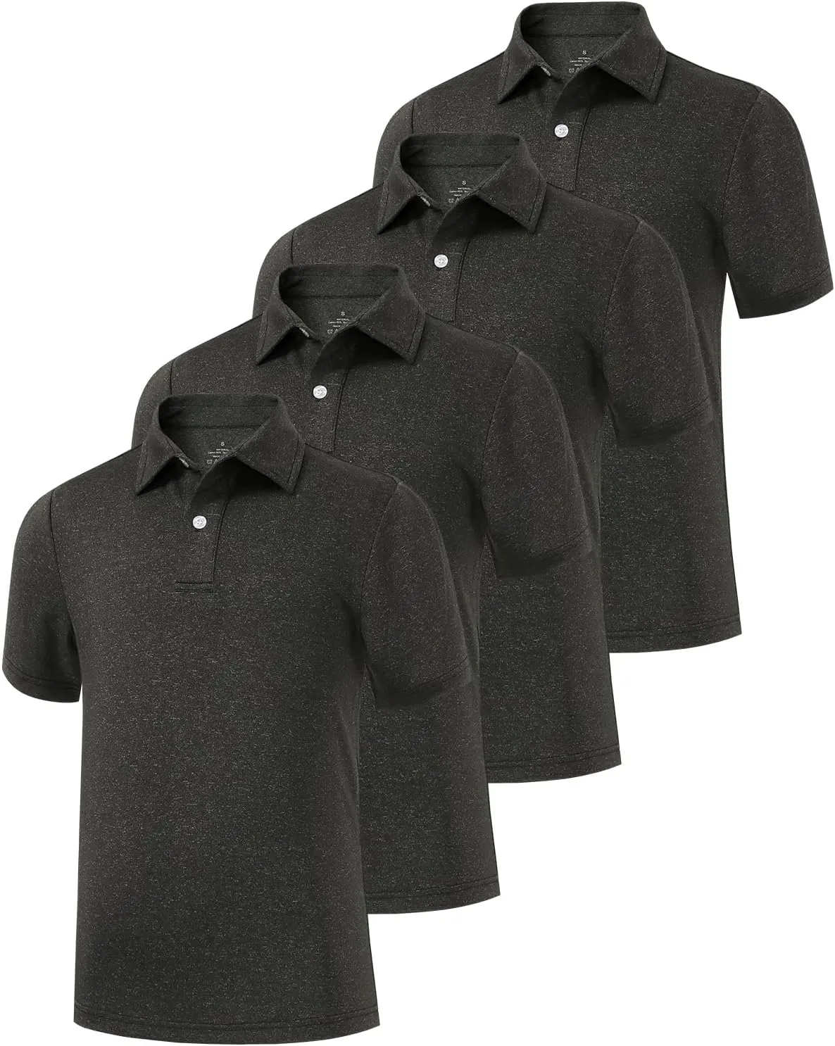 Ullnoy Boys Short Sleeve Polo Shirt Moisture Wicking Golf Shirt Kids School Camp Uniform Shirts Boys 4 Pack