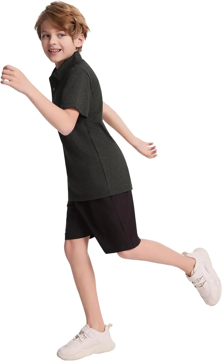 Ullnoy Boys Short Sleeve Polo Shirt Moisture Wicking Golf Shirt Kids School Camp Uniform Shirts Boys 4 Pack