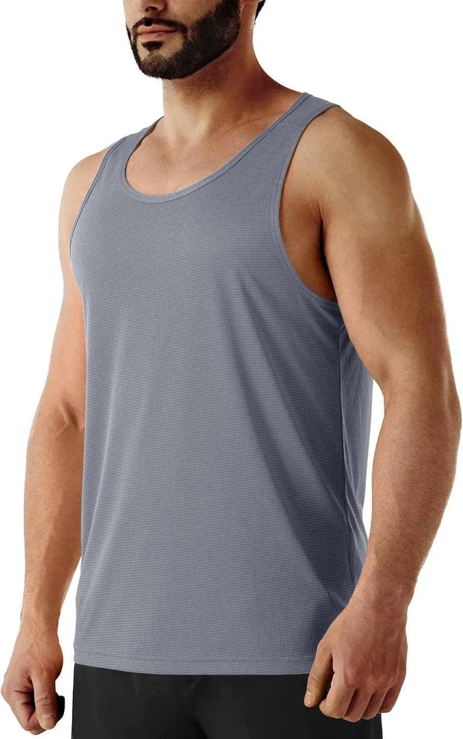URBEST Men's Neon Workout Sleeveless Shirts Quick Dry Swim Beach Muscle Gym Running Athletic Tank Top