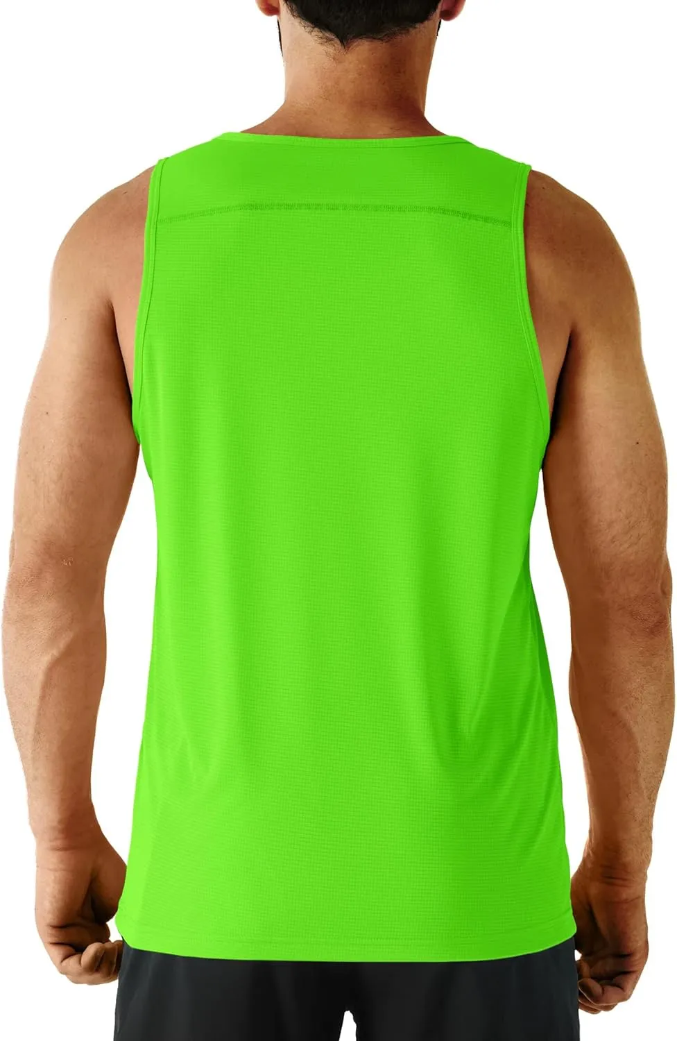 URBEST Men's Neon Workout Sleeveless Shirts Quick Dry Swim Beach Muscle Gym Running Athletic Tank Top