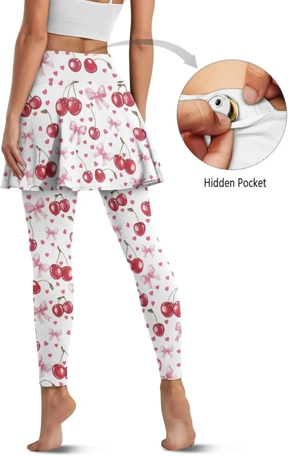 Valentine's Day Tennis Skirts for Women Skirted Legging Golf Shirts Elastic Yoga Running Golf Athletic Skirts