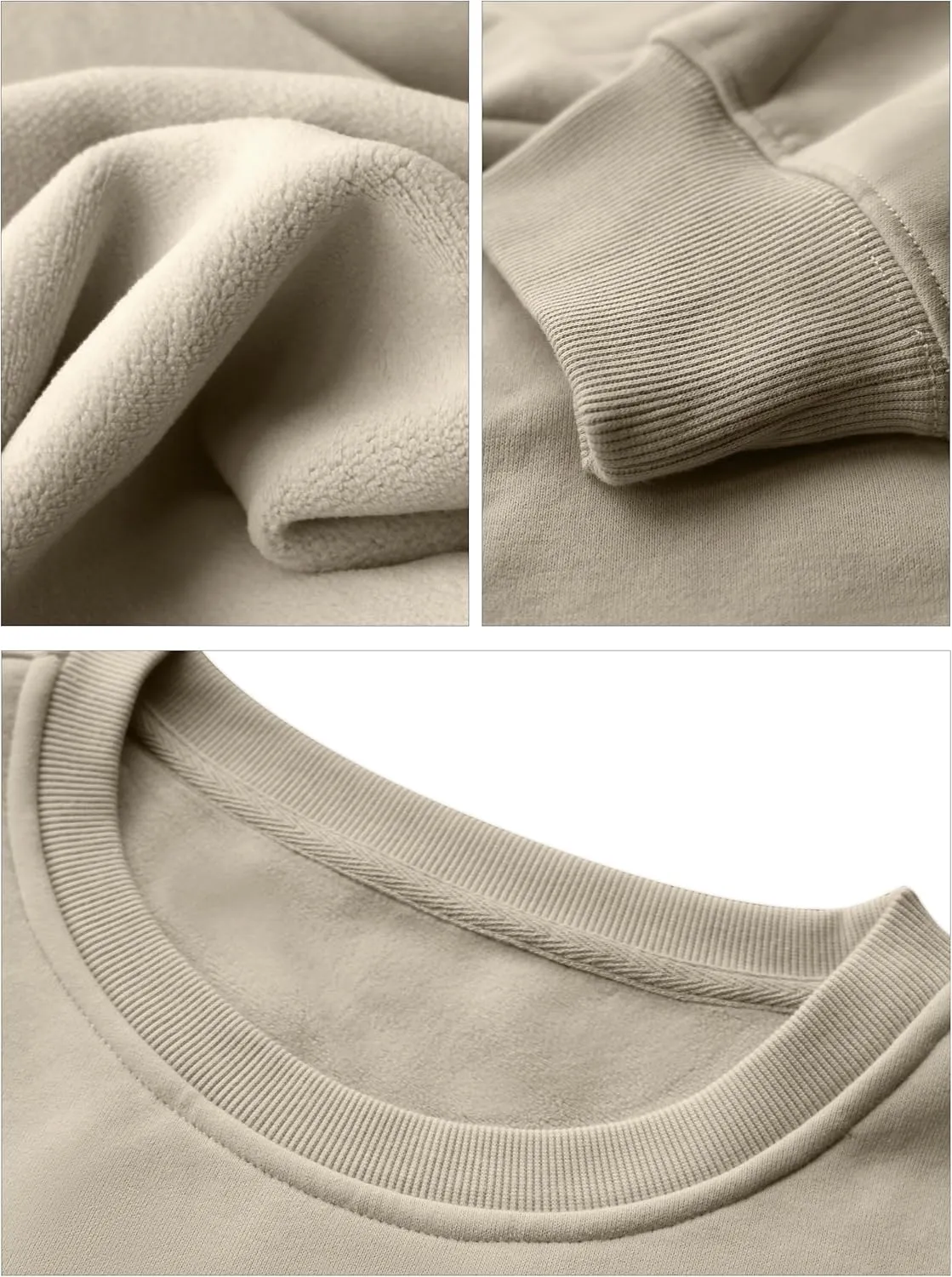 VIUTIL Womens Oversized Crewneck Sweatshirt Fleece Casual Loose Pullover Tops 2025 Winter Clothes