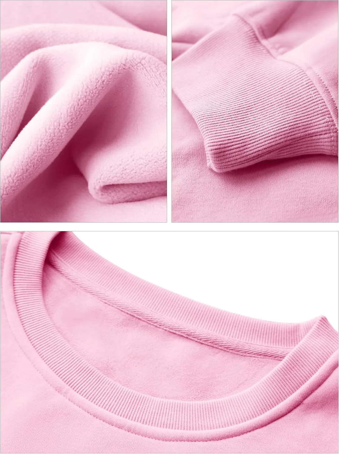 VIUTIL Womens Oversized Crewneck Sweatshirt Fleece Casual Loose Pullover Tops 2025 Winter Clothes