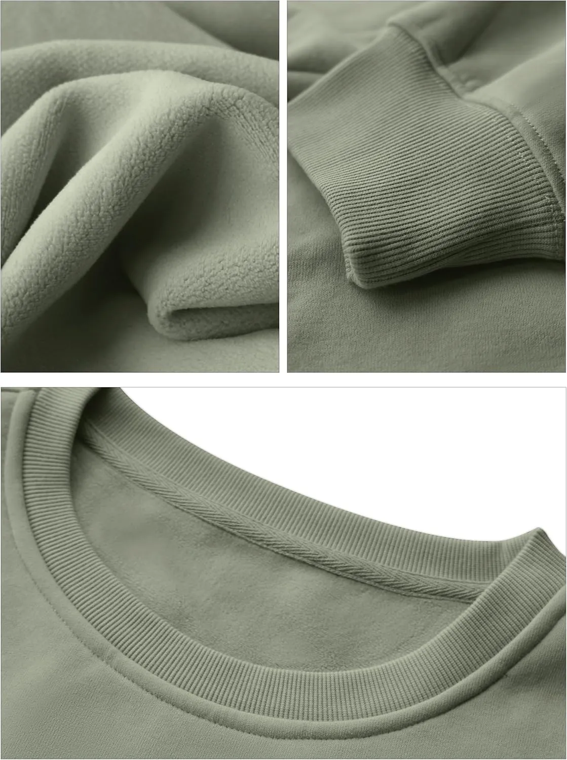 VIUTIL Womens Oversized Crewneck Sweatshirt Fleece Casual Loose Pullover Tops 2025 Winter Clothes