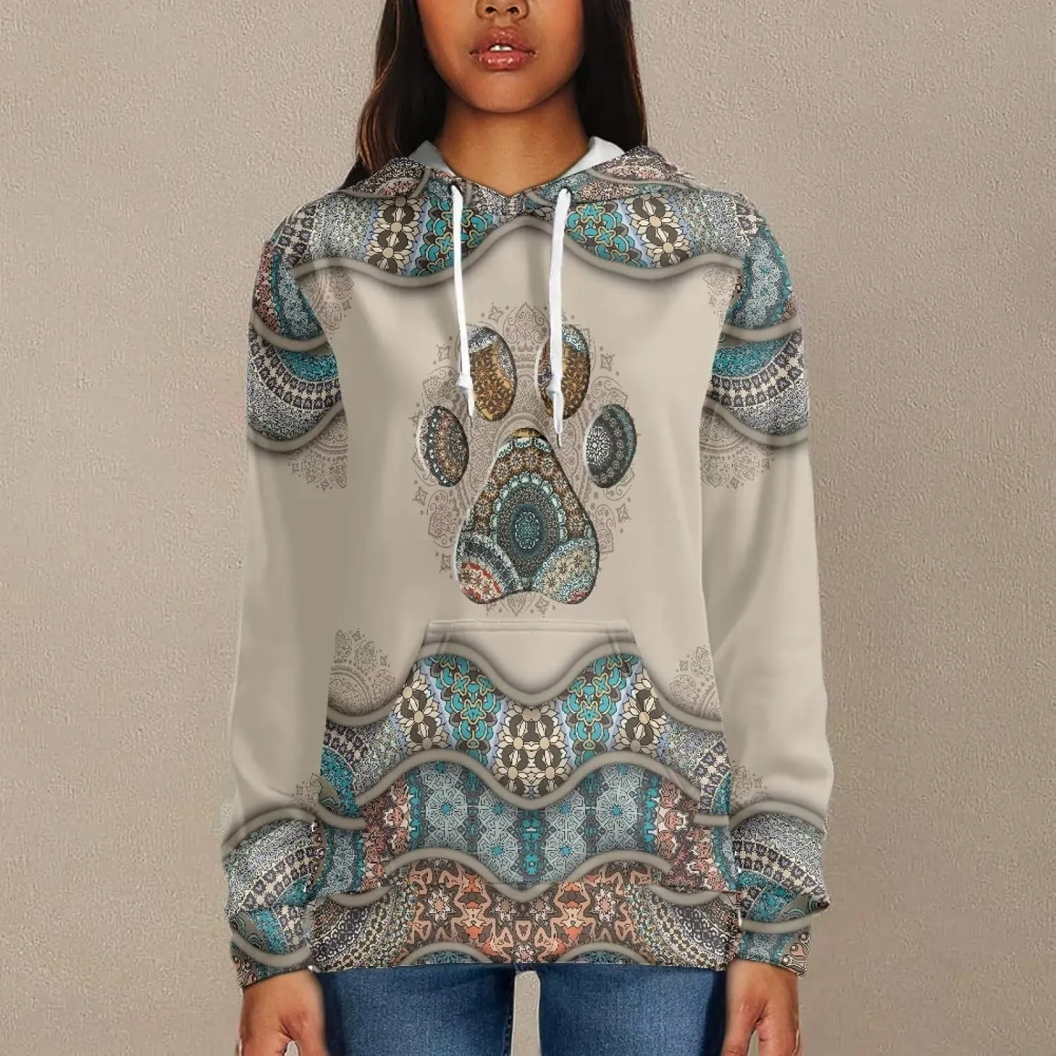 WELLFLYHOM Drawstring Hoodies Cute Long Sleeve Fashion Sweatshirts for Women Teen Girls Hooeded Pullover Size XS-4XL