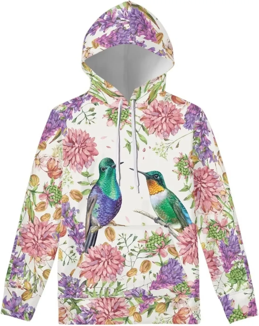 WELLFLYHOM Drawstring Hoodies Cute Long Sleeve Fashion Sweatshirts for Women Teen Girls Hooeded Pullover Size XS-4XL