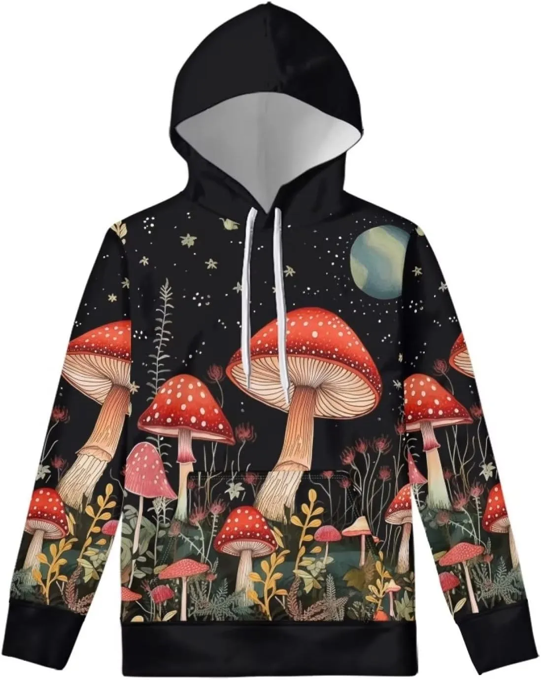 WELLFLYHOM Drawstring Hoodies Cute Long Sleeve Fashion Sweatshirts for Women Teen Girls Hooeded Pullover Size XS-4XL