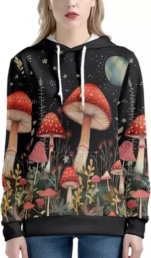 WELLFLYHOM Drawstring Hoodies Cute Long Sleeve Fashion Sweatshirts for Women Teen Girls Hooeded Pullover Size XS-4XL