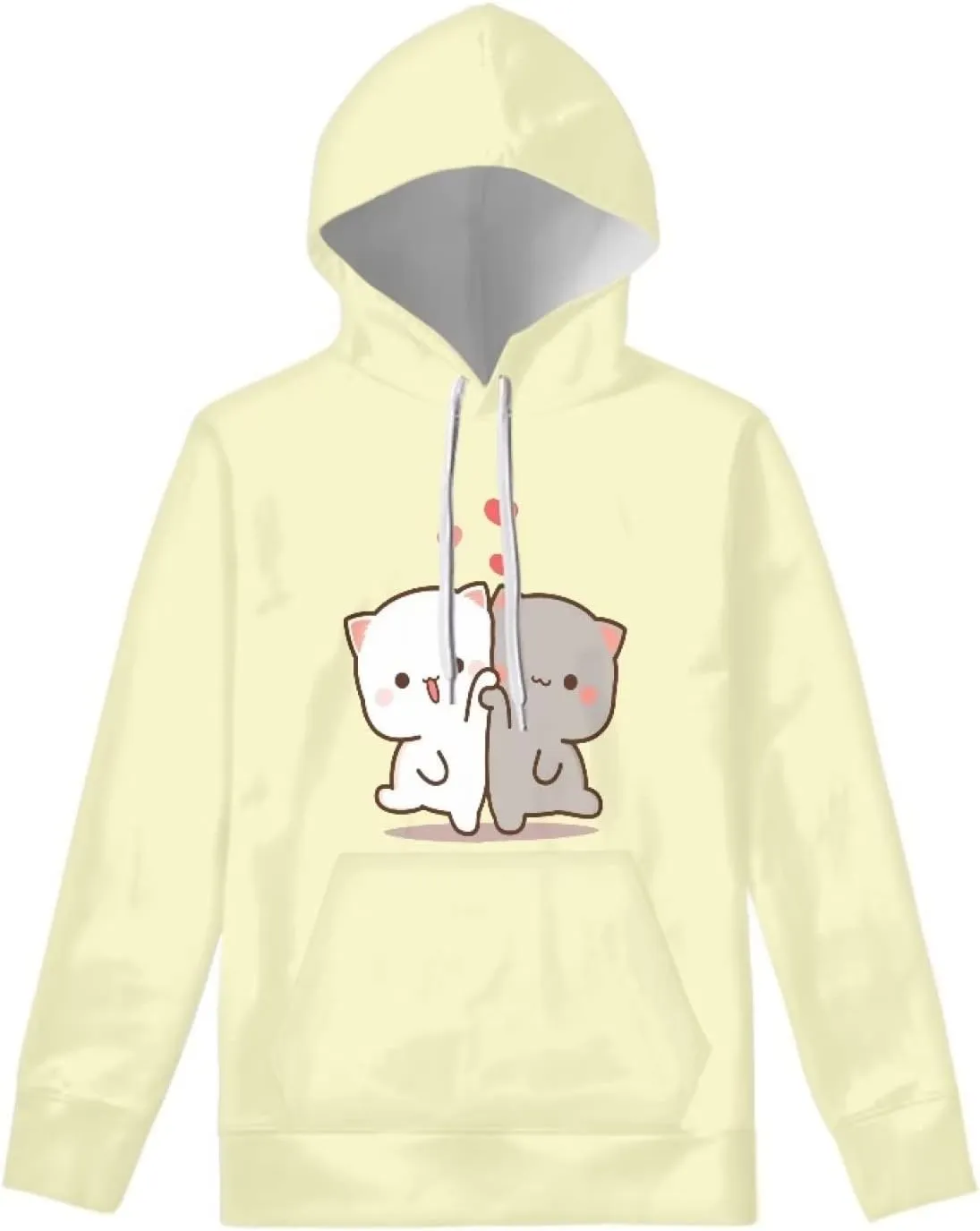 WELLFLYHOM Drawstring Hoodies Cute Long Sleeve Fashion Sweatshirts for Women Teen Girls Hooeded Pullover Size XS-4XL