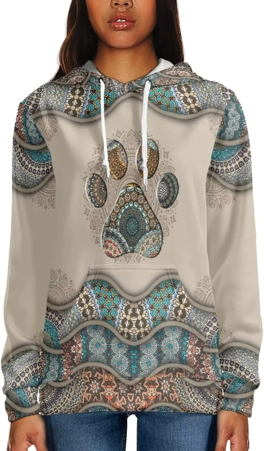 WELLFLYHOM Drawstring Hoodies Cute Long Sleeve Fashion Sweatshirts for Women Teen Girls Hooeded Pullover Size XS-4XL