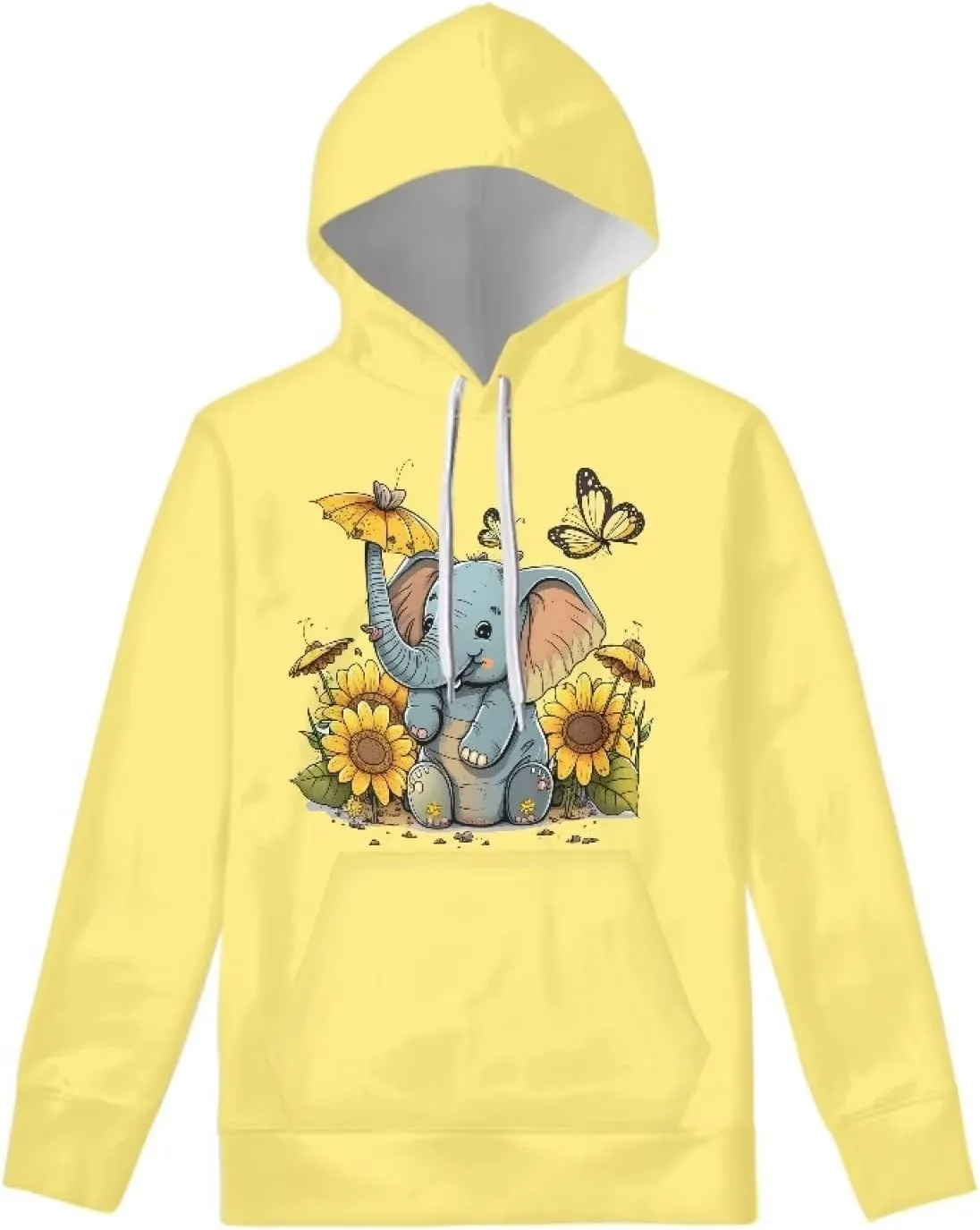 WELLFLYHOM Drawstring Hoodies Cute Long Sleeve Fashion Sweatshirts for Women Teen Girls Hooeded Pullover Size XS-4XL