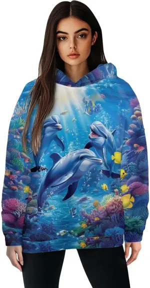 WELLFLYHOM Oversize Sweatshirt Fashion Hoodies for Women Fall Outfits Long Sleeve Shirts Pullover Jacket S-2XL
