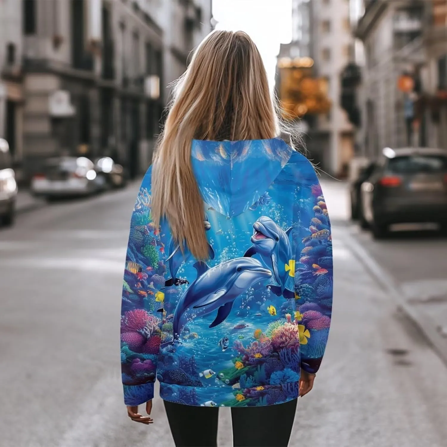 WELLFLYHOM Oversize Sweatshirt Fashion Hoodies for Women Fall Outfits Long Sleeve Shirts Pullover Jacket S-2XL
