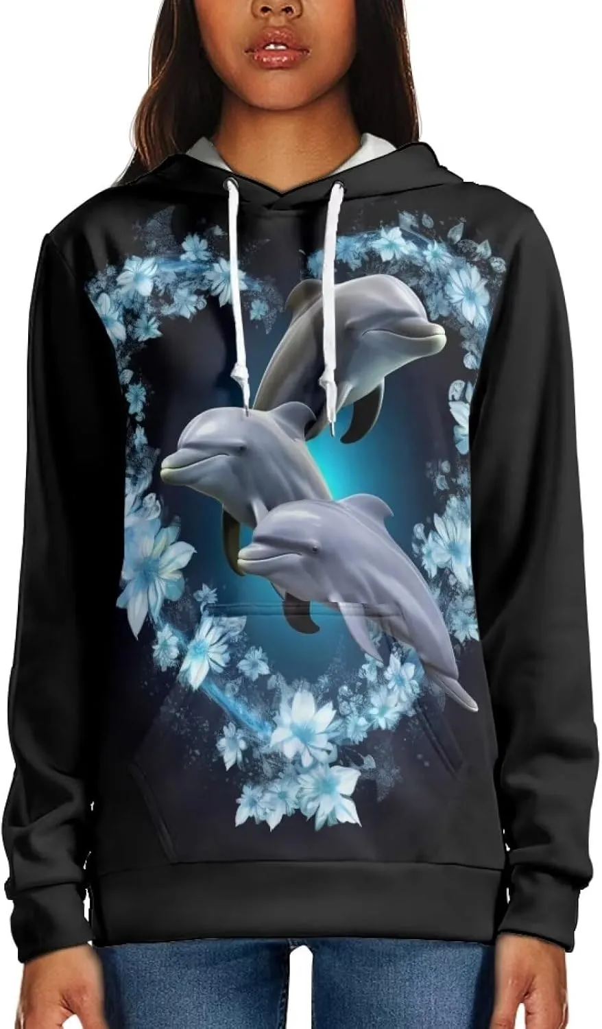 WELLFLYHOM Womens College Sweatshirts and Hoodies with Pocket Long Sleeve Pullover Jumper