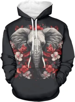 WELLFLYHOM Womens Cute Animal Print Hoodie Sweatshirt Drawstring Long Sleeve Pullover Tops with Pocket