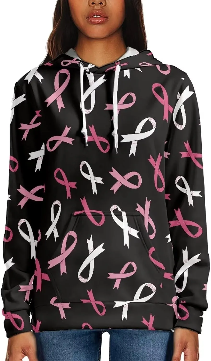 WELLFLYHOM Womens Cute Animal Print Hoodie Sweatshirt Drawstring Long Sleeve Pullover Tops with Pocket