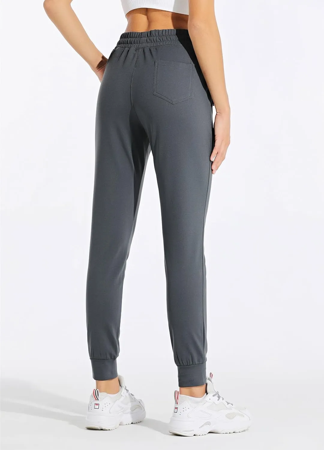 Willit Women's Fleece Lined Joggers Warm Pants Running Thermal Sweatpants Winter Athletic Hiking Water Resistant with Pockets