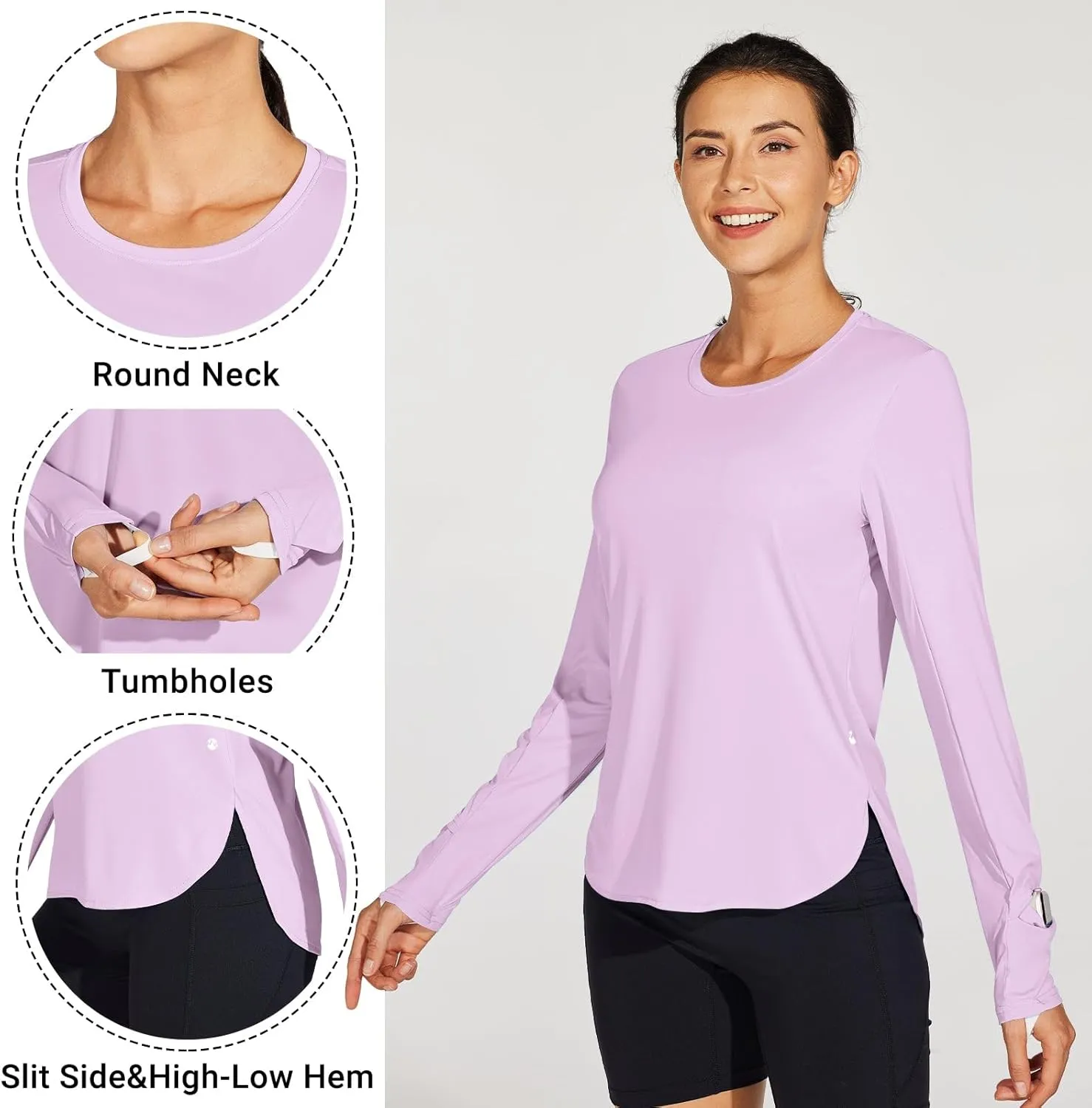 Willit Women's Sun Shirts UPF 50  SPF Long Sleeve Hiking Lightweight Quick Dry UV Protection Outdoor