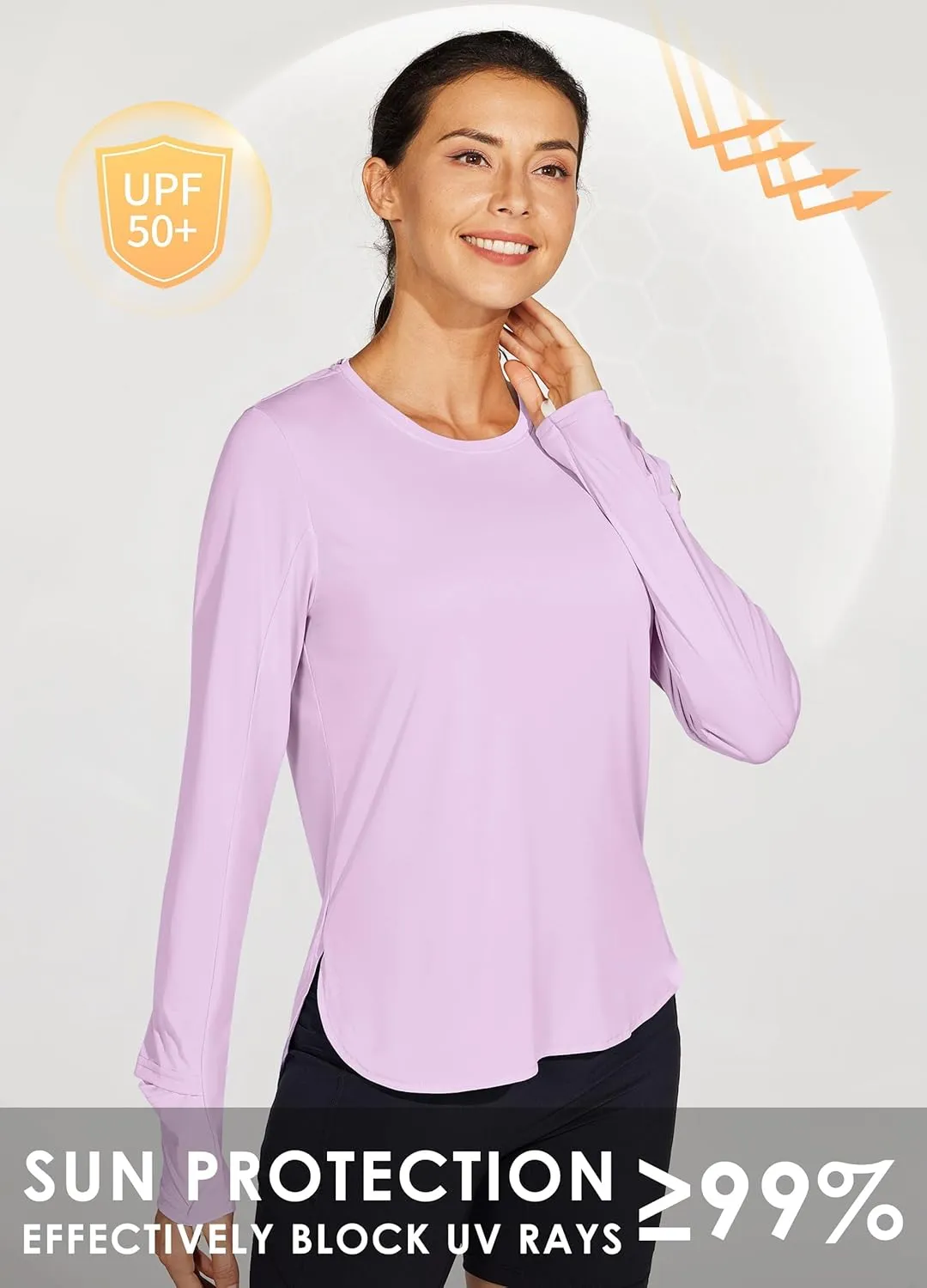 Willit Women's Sun Shirts UPF 50  SPF Long Sleeve Hiking Lightweight Quick Dry UV Protection Outdoor