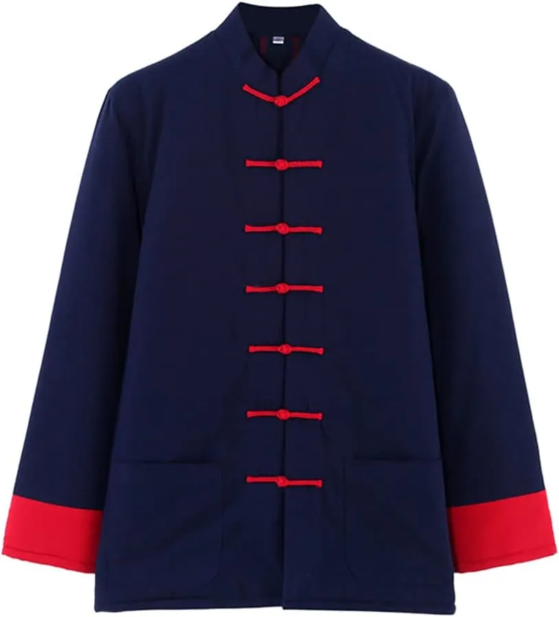 Winter Thick Tang Suit Jackets Cotton Padded Coats Men Warm Tai Chi Uniform Chinese Kung Fu Clothing Shirt