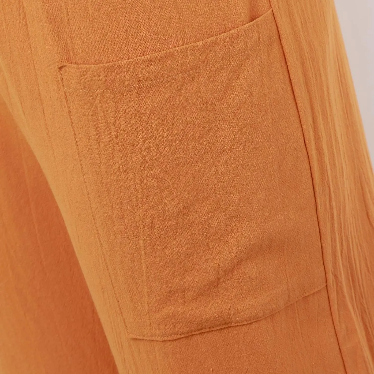 Women Cotton Linen Summer Letter Patched Palazzo Lounge Pants Elastic Waist Straight Loose Fit Palazzo Lounge