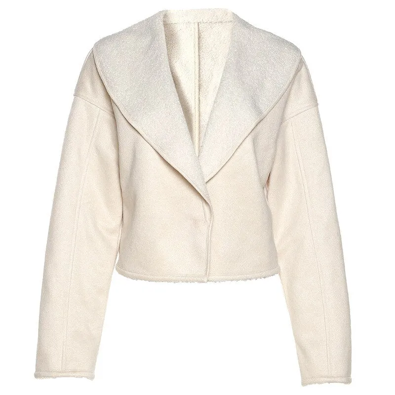 Women Jacket Autumn Winter Lamb Wool Cold Protection Casual Practical Coat Hipster Tops Softy Clothing Outwear