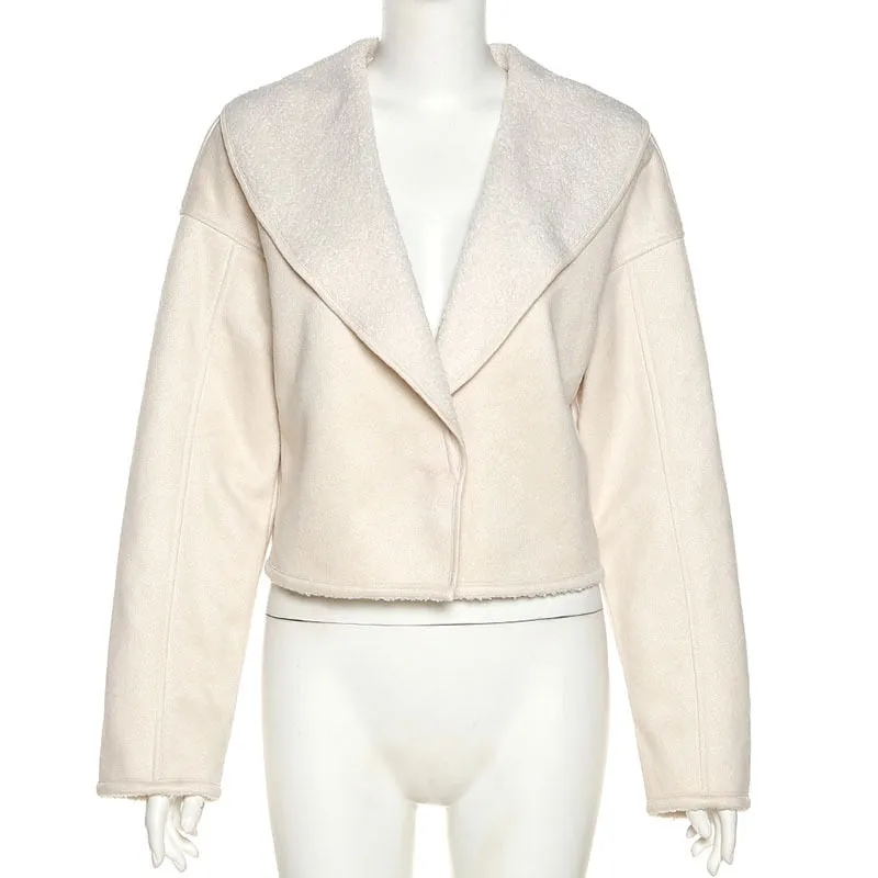 Women Jacket Autumn Winter Lamb Wool Cold Protection Casual Practical Coat Hipster Tops Softy Clothing Outwear