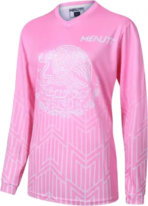 Women Mountain Bike Shirts Long Sleeve Mexico MTB Off-Road Motocross Jersey Quick Dry&Moisture-Wicking