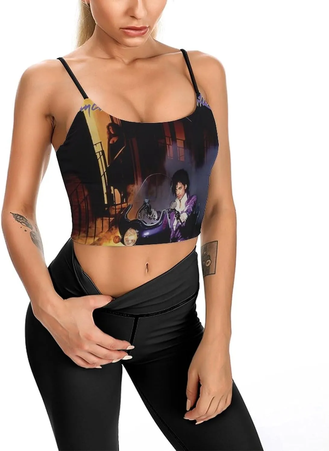 Women's Double Lined Tank Tops Crew Neck Sleeveless Spaghetti Straps Camisole Awesome Fans