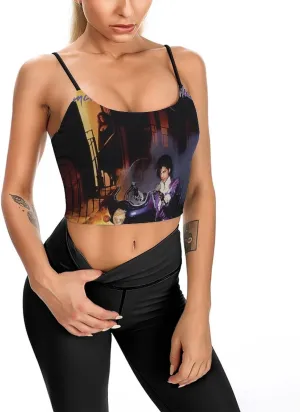 Women's Double Lined Tank Tops Crew Neck Sleeveless Spaghetti Straps Camisole Awesome Fans