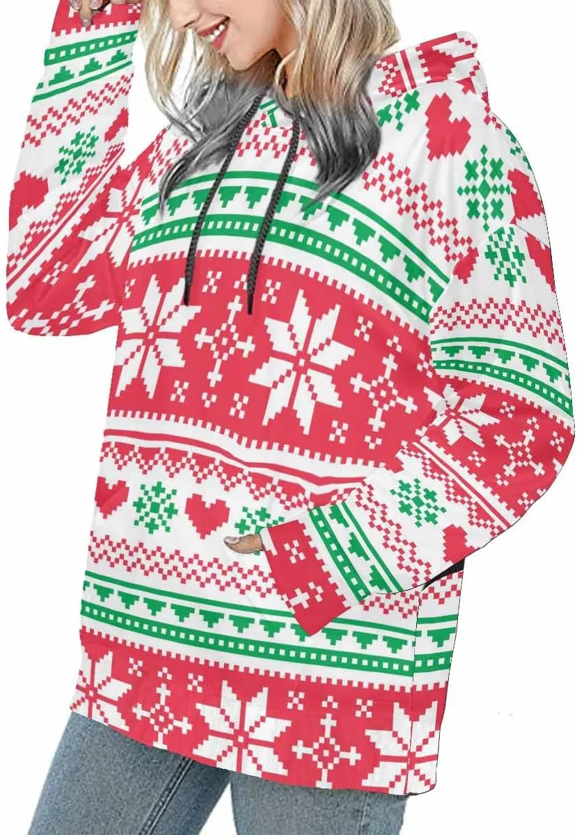 Womens Fall Fashion 2024 Merry Christmas Doodle Womens Hoodies Oversized Sweatshirts Pullover Long Sleeve Clothes