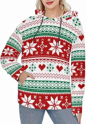 Womens Fall Fashion 2024 Merry Christmas Doodle Womens Hoodies Oversized Sweatshirts Pullover Long Sleeve Clothes